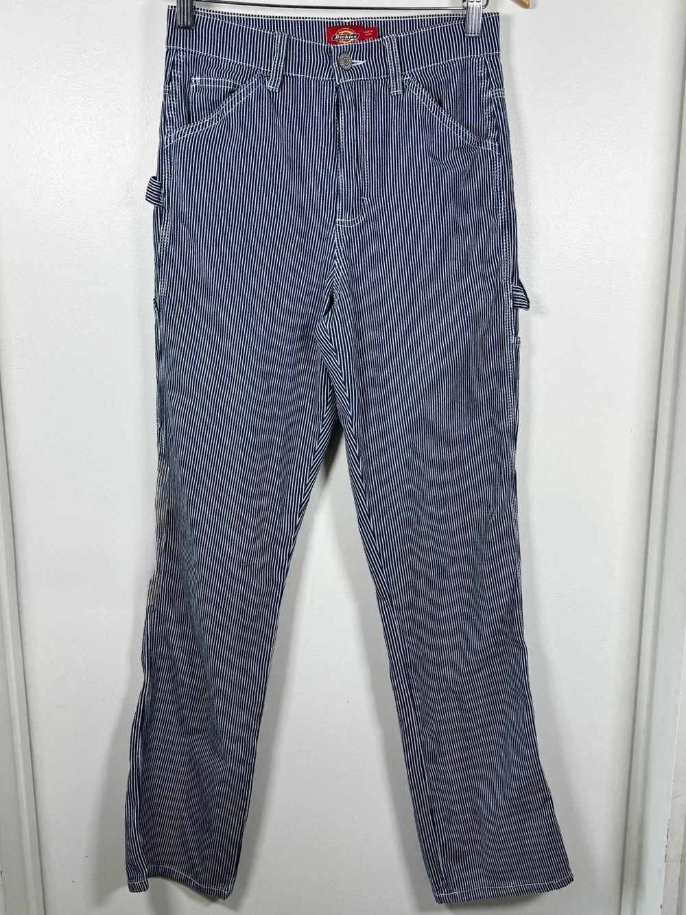Dickies Hickory Stripe utility work pants Denim Jeans Women’s 0 Railroad Stripe - Picture 1 of 6
